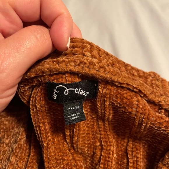 Girls brown crop top cardigan - Picture 2 of 5